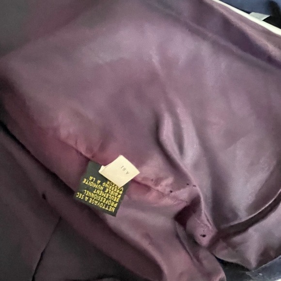 Vintage Lizsport Petites‎ Navy Wool Blazer Gold Crest Preppy Classic 8P - Picture 8 of 16